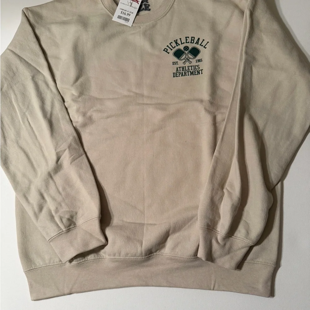 NWT Men's Cream Pickleball Los Angeles Sweater Size M (KB2)